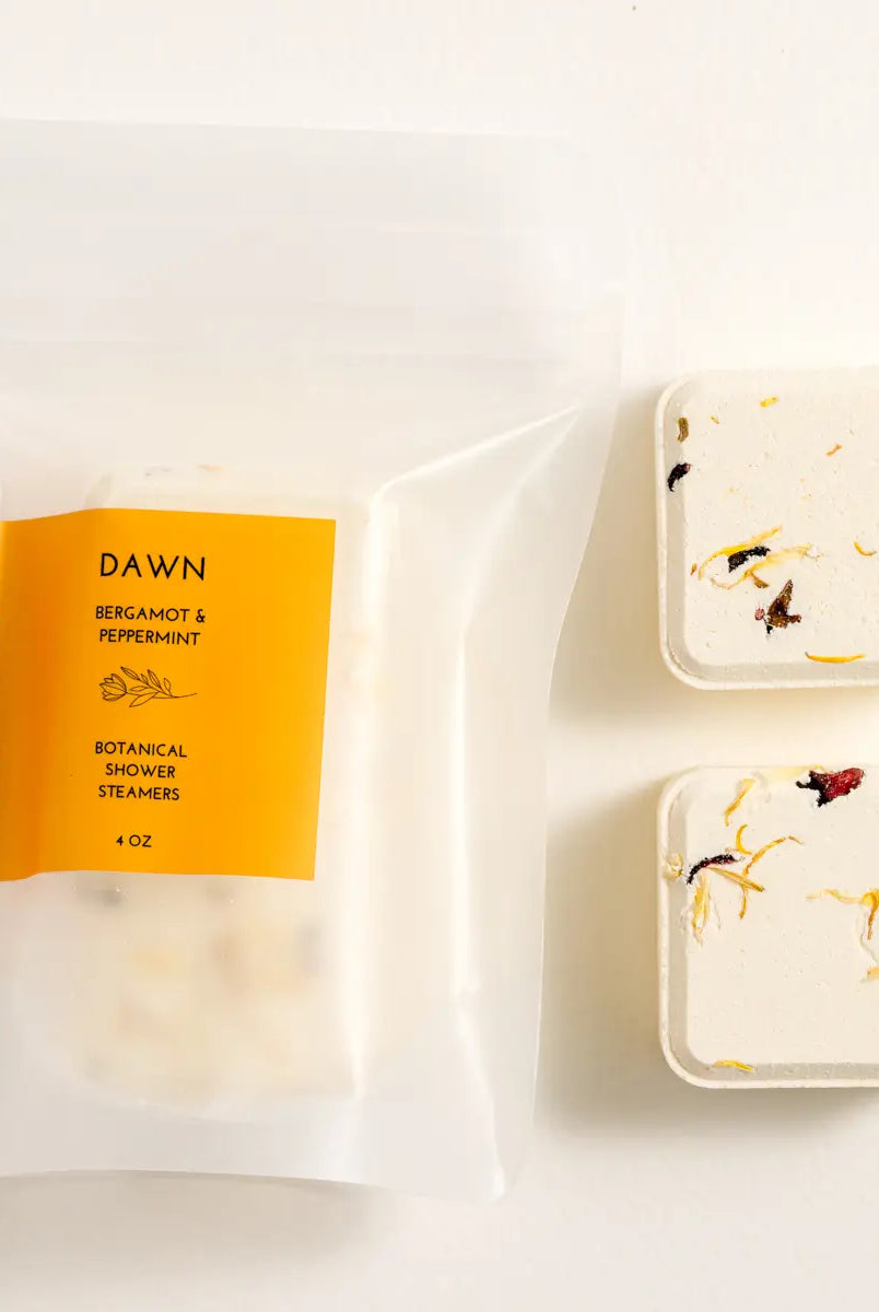 Wildflower Rituals botanical shower steamers on a white background