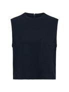 TWP CROPPED MUSCLE TANK MIDNIGHT BLUE NAVY
