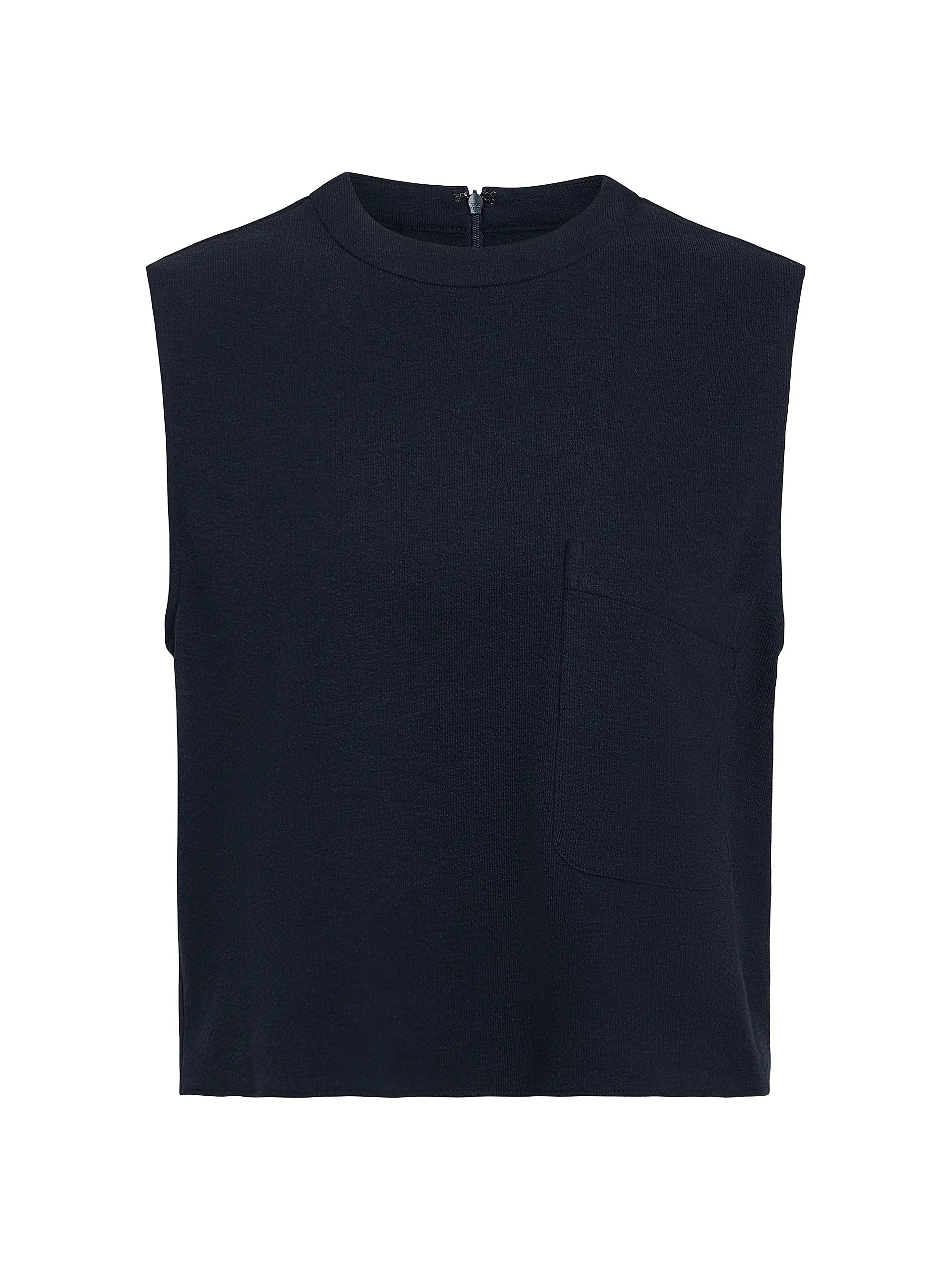 TWP CROPPED MUSCLE TANK MIDNIGHT BLUE NAVY