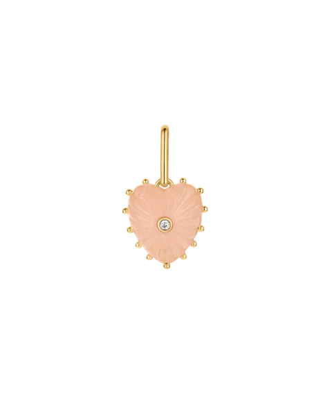 ISABEL PINK JADE HEART CHARM – Clairvaux
