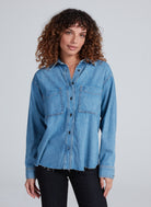 denim button up shirt