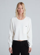 WHITE LONGSLEEVE WAFFLE