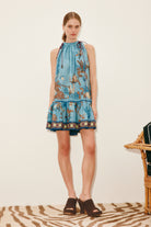 alemais multi print mini dress