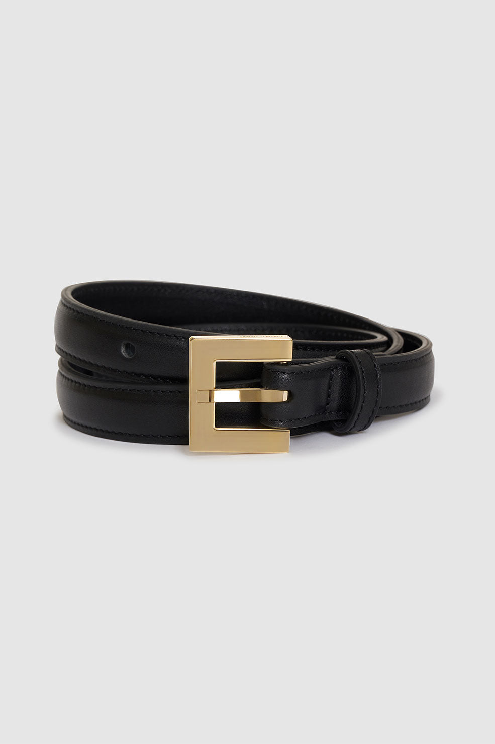 STUDIO NICHOLSON｜ (LEATHER BELT DARKEST NAVY (971)) Leather Belt in Black | Classic Belt | Studio Nicholson