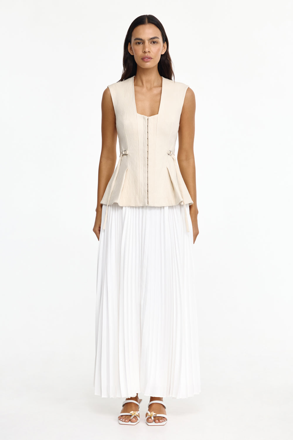 acler white maxi dress pebble delny dress