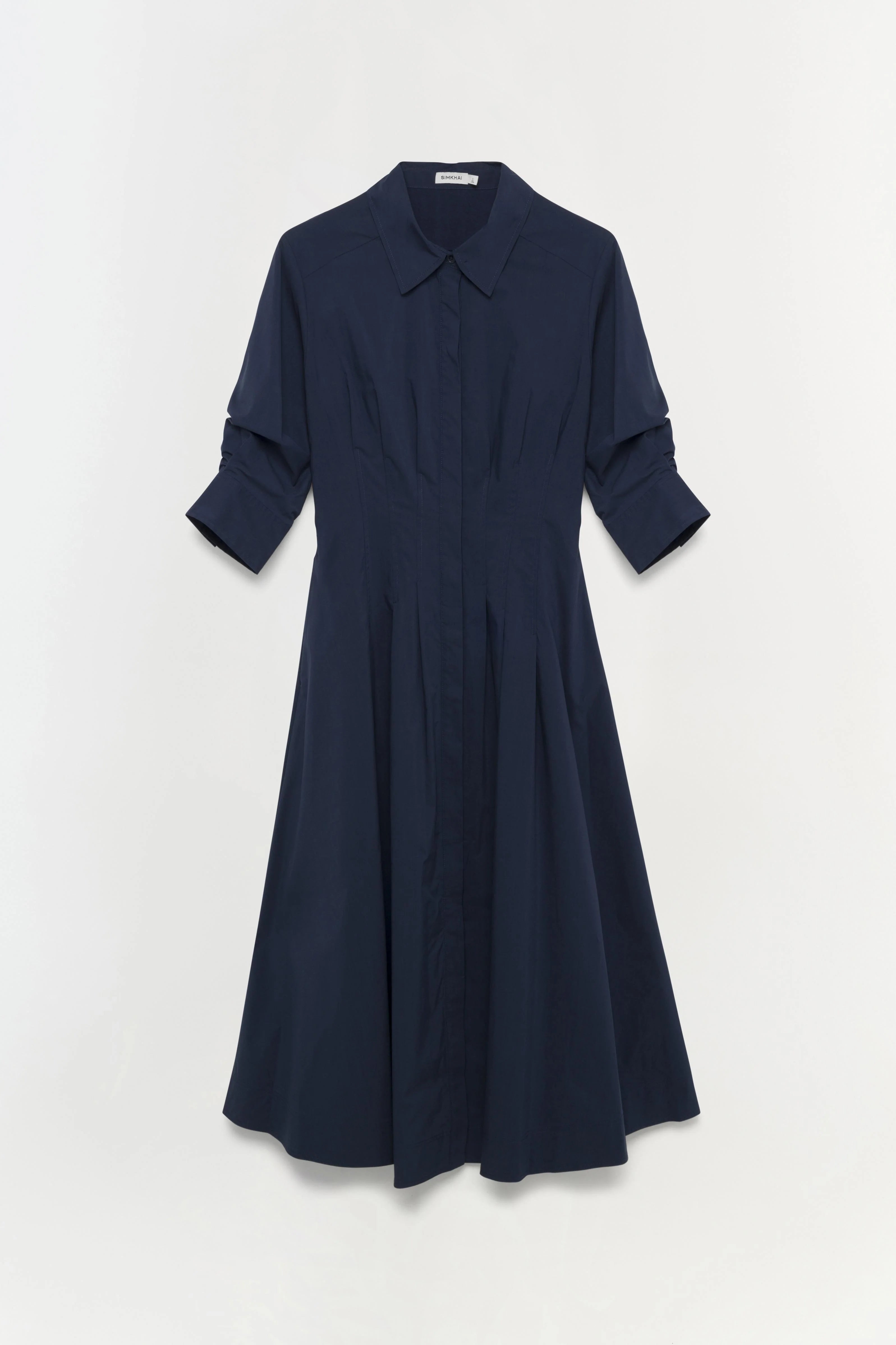 knee length dresses for ladies Simkhai Jazz Pintuck Midi Dress in Periwinkle Sky (TS)  Hampden Clothing