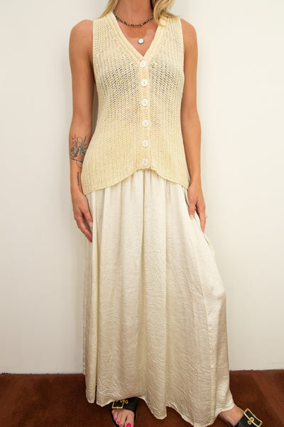 NKNIT linen mix KNIT vest ① NKNIT linen mix KNIT vest ①