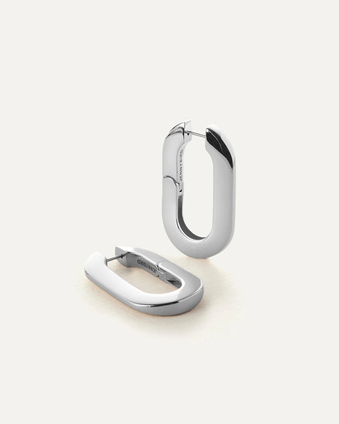 high shine silver earrings