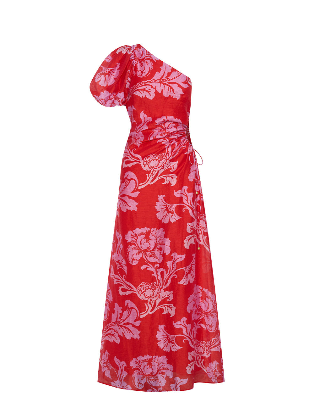 【KAREN MILLEN】プリーツ 花柄ケープスリーブ マキシワンピース org.jpg