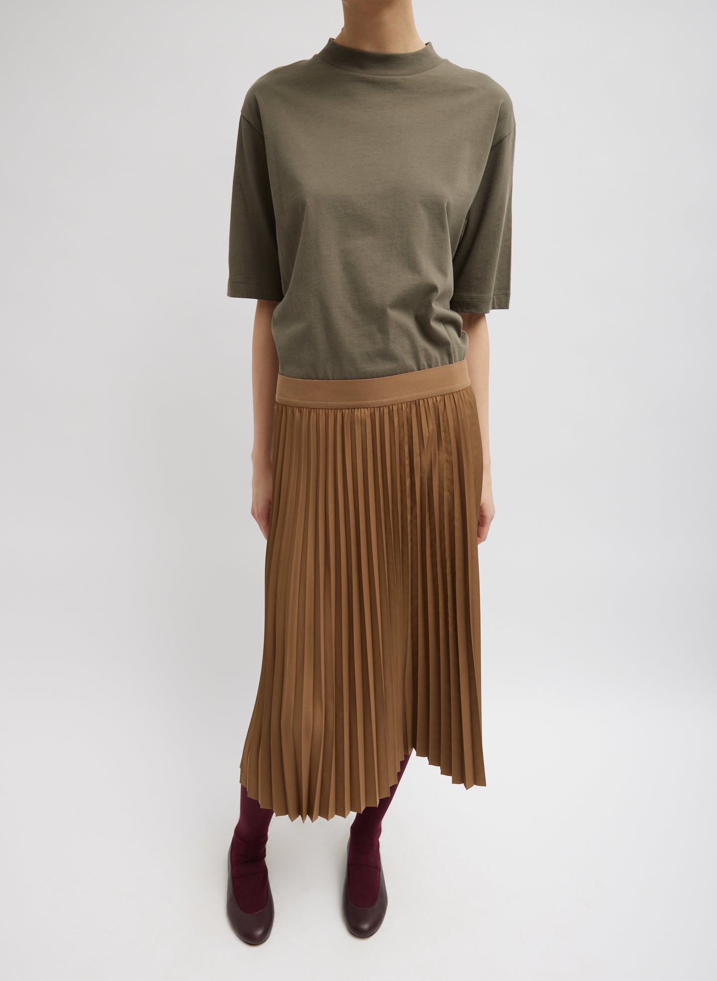 NYLON PLEATING SUNRAY PULLON SKIRT