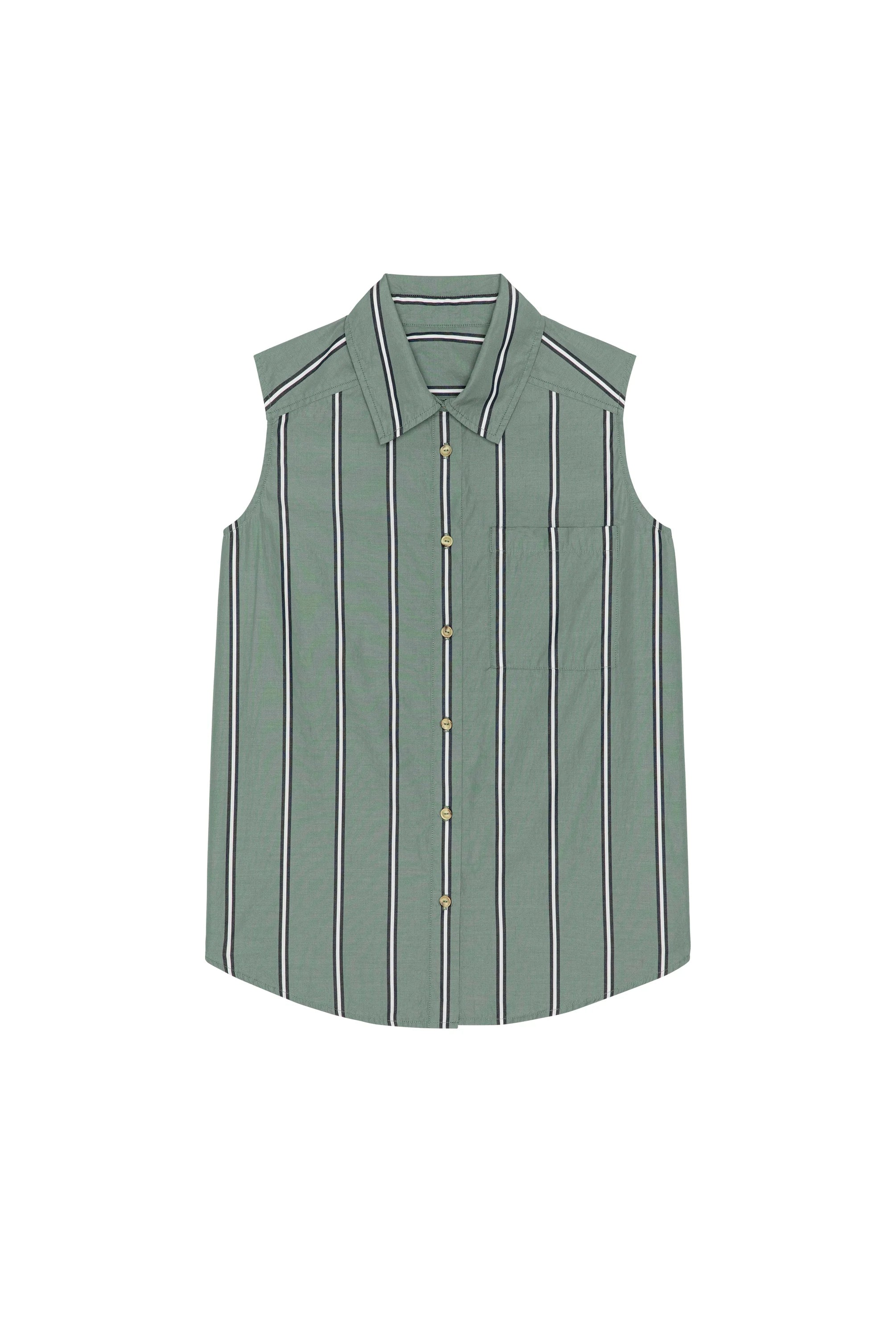 THE POP STRIPE SLEEVELESS SHIRT – Clairvaux