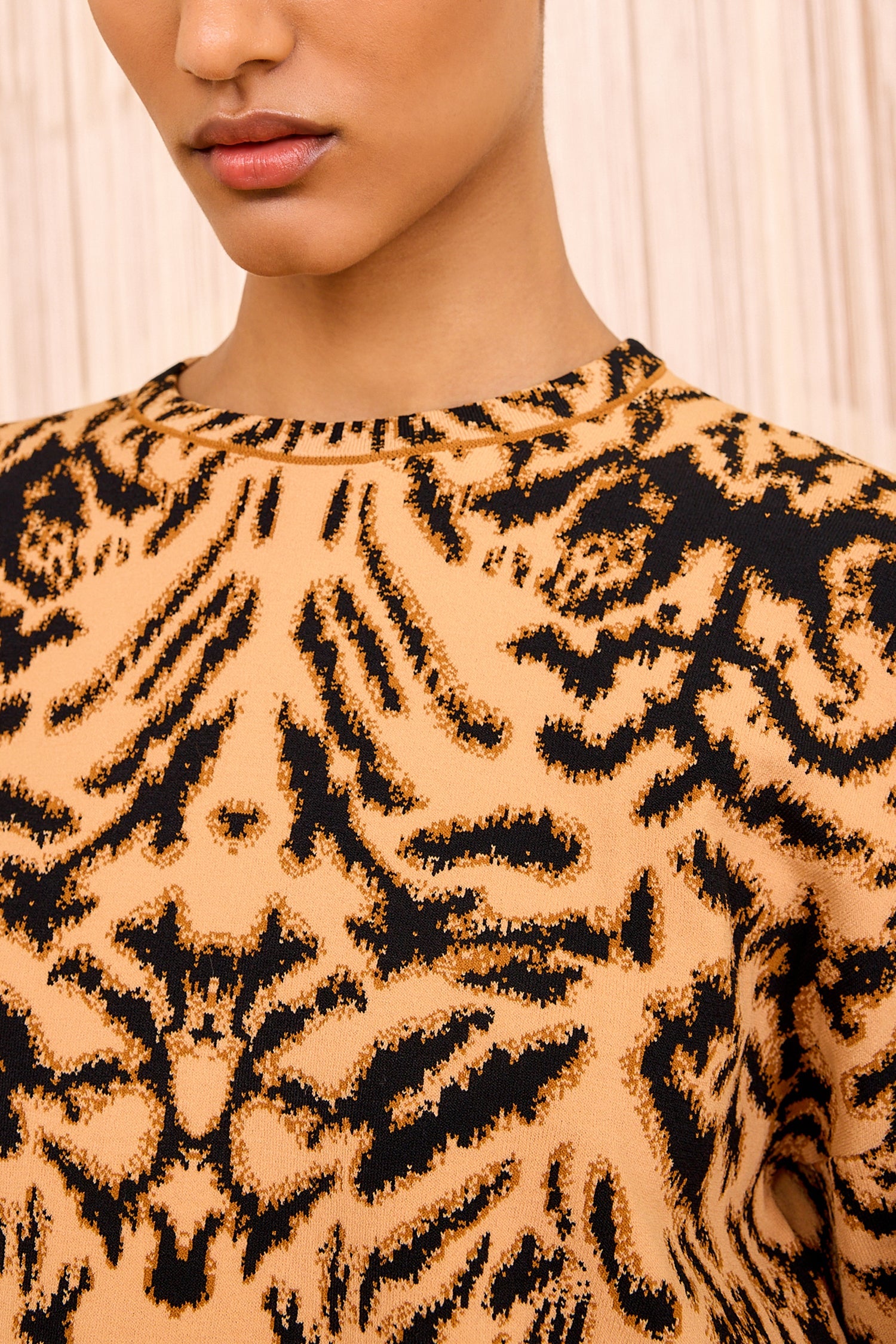 CADE JACQUARD KNIT LONG SLEEVE PULLOVER – Clairvaux