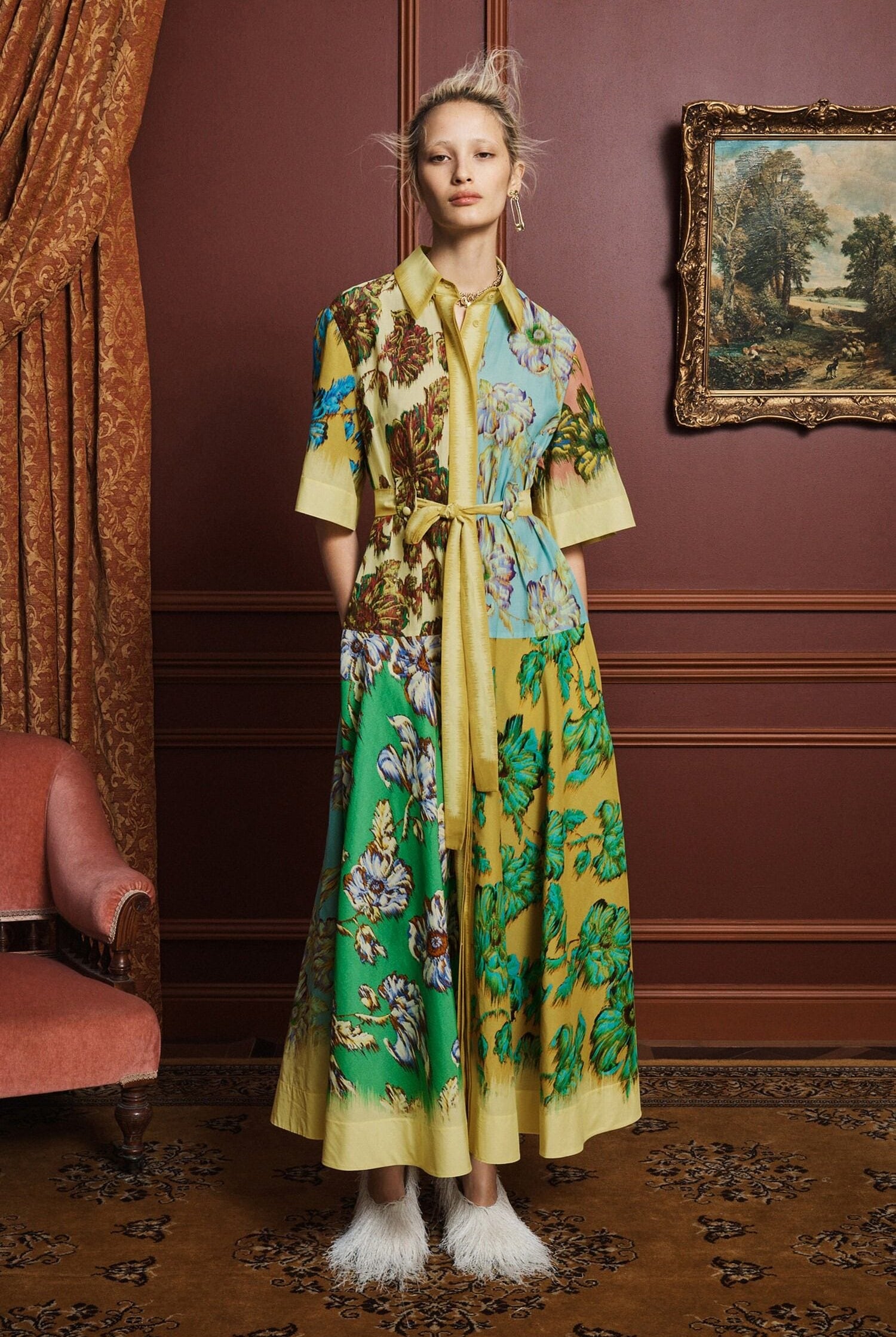 alemais green dress SAGE MIDI Square neckline Almais - Dark Teal Royal