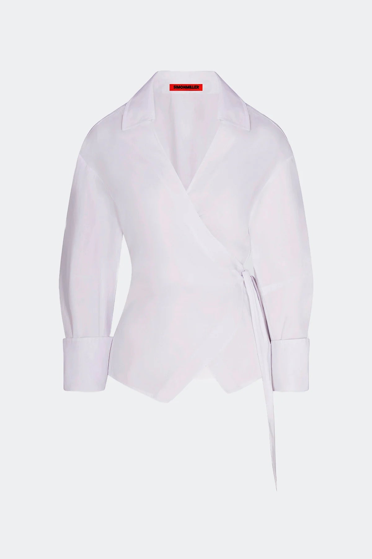 simon miller, blouse, white long sleeve, vneck