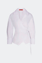 simon miller, blouse, white long sleeve, vneck