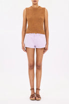 priscilla top, ulla johnson, sleeveless, umber color 