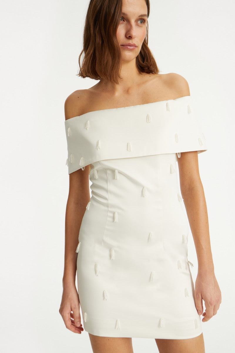 オールインワン・サロペット Rotate Beaded Satin Mini Dress BEADED SATIN MINI DRESS – Clairvaux