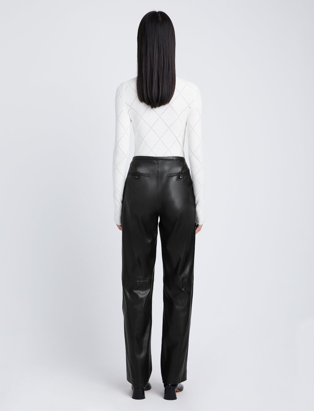 FAUX LEATHER STRAIGHT LEG PANTS – Clairvaux