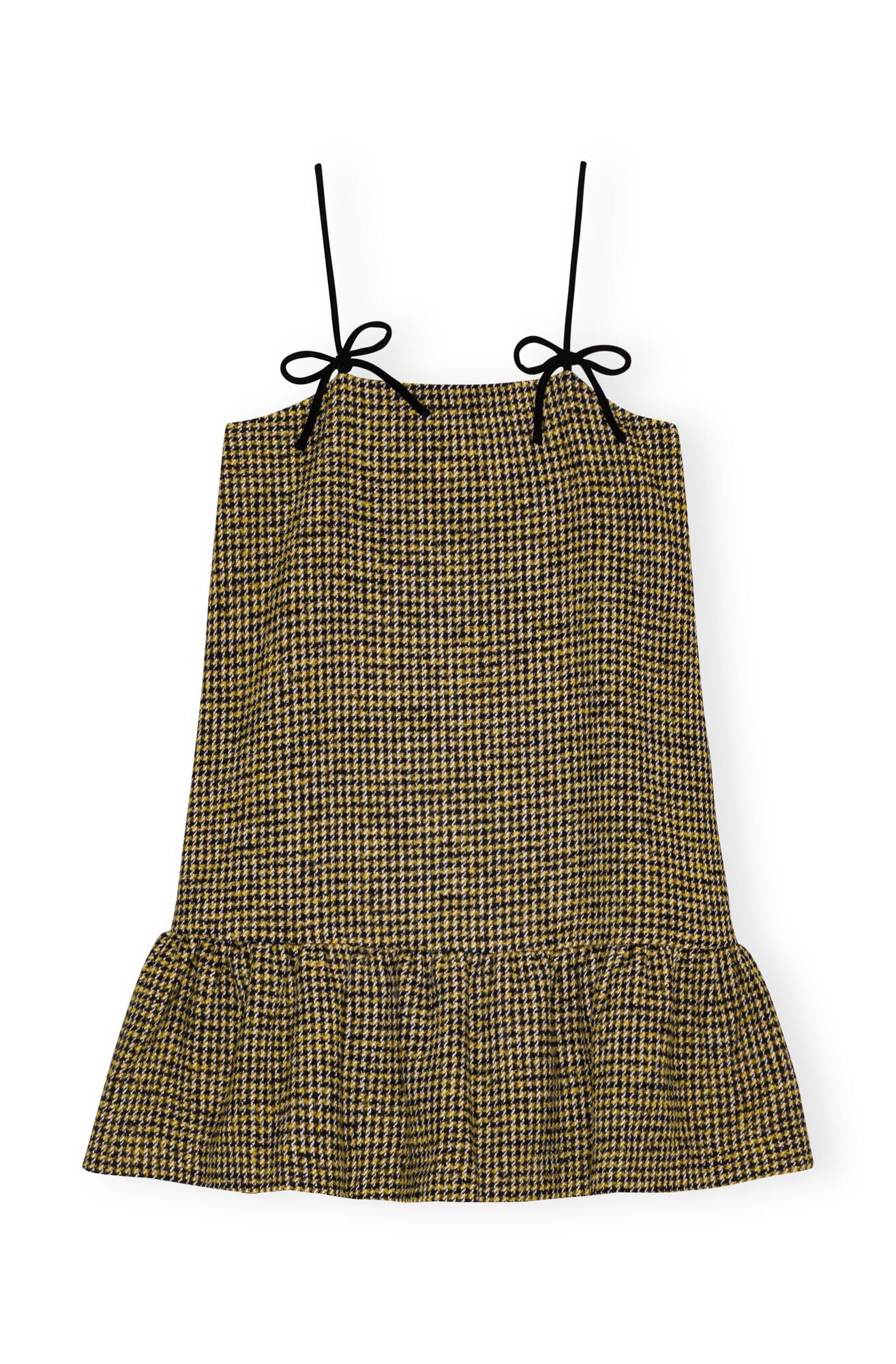 WOOLLEN CHECK MINI DRESS