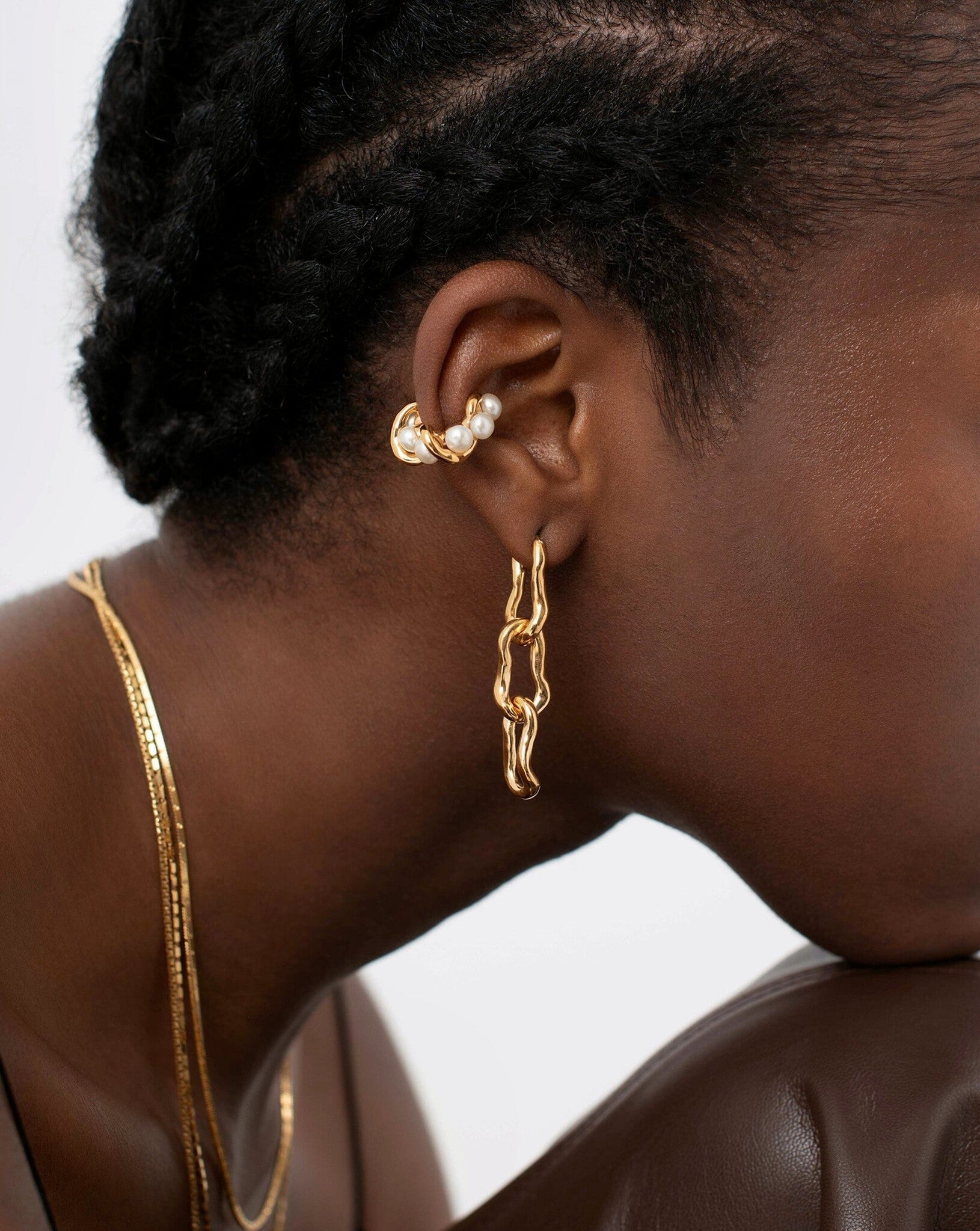 Ovate hoop earrings discount